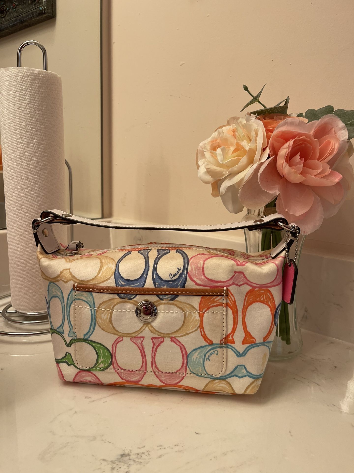 Signature Coach Logo Monogram Purse -Small Multicolor