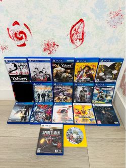 Playstation 5 Games And PlayStation 4 Games ( Used , Tested Working )  Read Description)