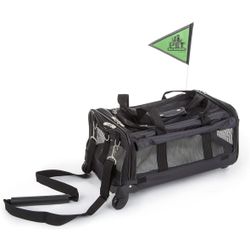 Sherpa pet carrier on wheels, black color