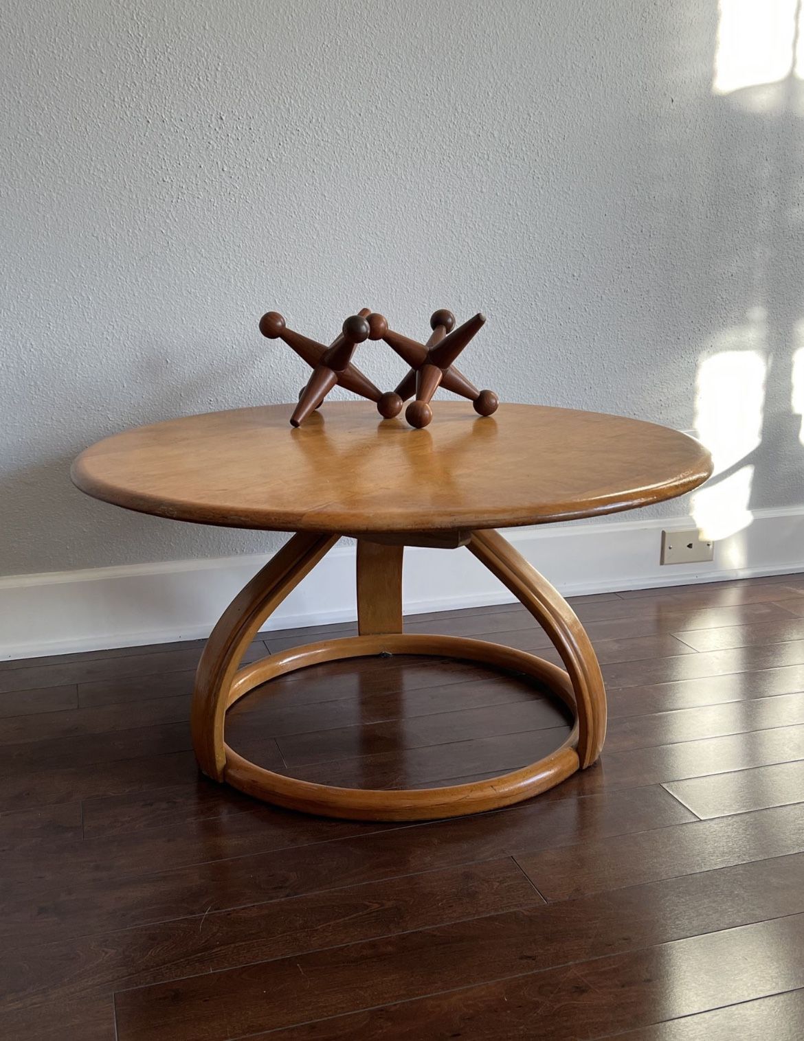 Heywood Wakefield lazy Susan coffee table