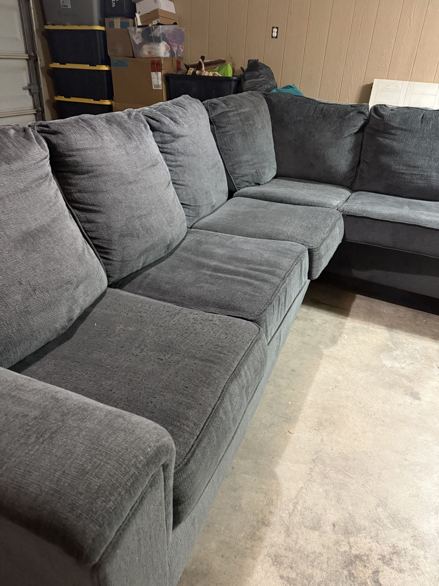 Grey L Sectional Sofa 