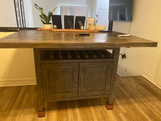 Wooden Dining Table with Storage
