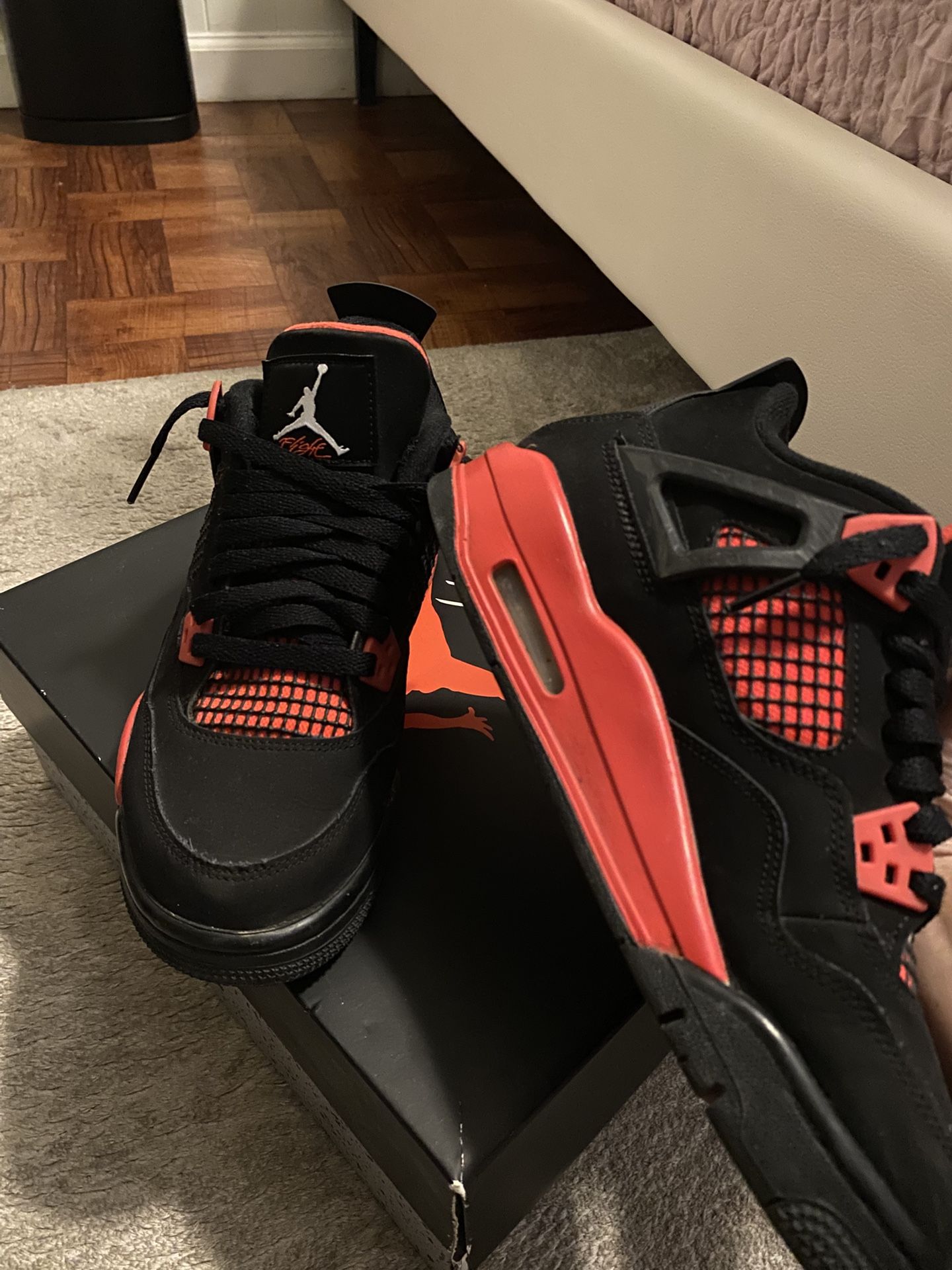 Jordan 4s red thunders size 6y $200