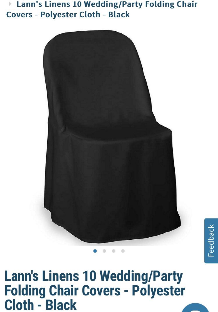 13 Black Fabric Chair Covers