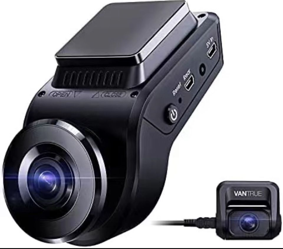 4K Hidden Dash Cam with Built-in GPS Speed, Dual 1080P Front and Rear Cameras with 24/7 Parking Mode, Sony Night Vision, Front Only 60fps, 