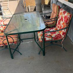 Patio Table And Chairs And Padding Included.