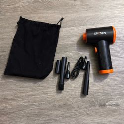 SPOVEN Compressed air Duster-120000RPM 3 Speeds Electric Air Duster, 7600mAh Battery Cordless Dust Blower