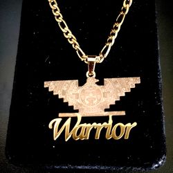 NEW CUSTOM GOLD HUELGA BIRD PENDANT CHAIN