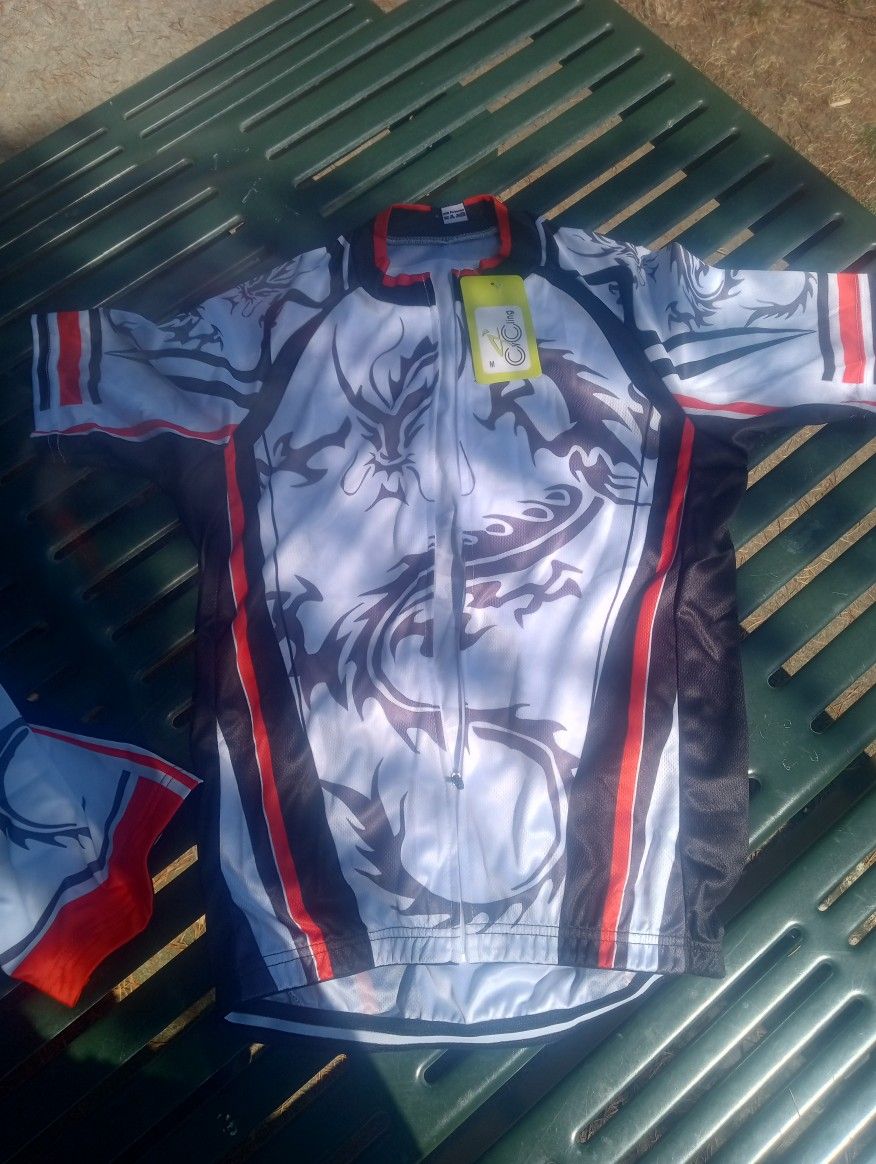 Strgao Mens Cycling Jersey Sets Bike Short Sleeve kits with Bib Shorts Padded