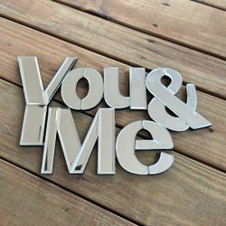 Metal Wall Art Metal Sign "You and Me" - Cutout, Home Decor, Ready to Paint