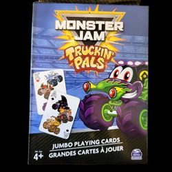 Monster Jam Truckin’ Pals Kids Playing Deck Cards Game Jumbo Rare Find