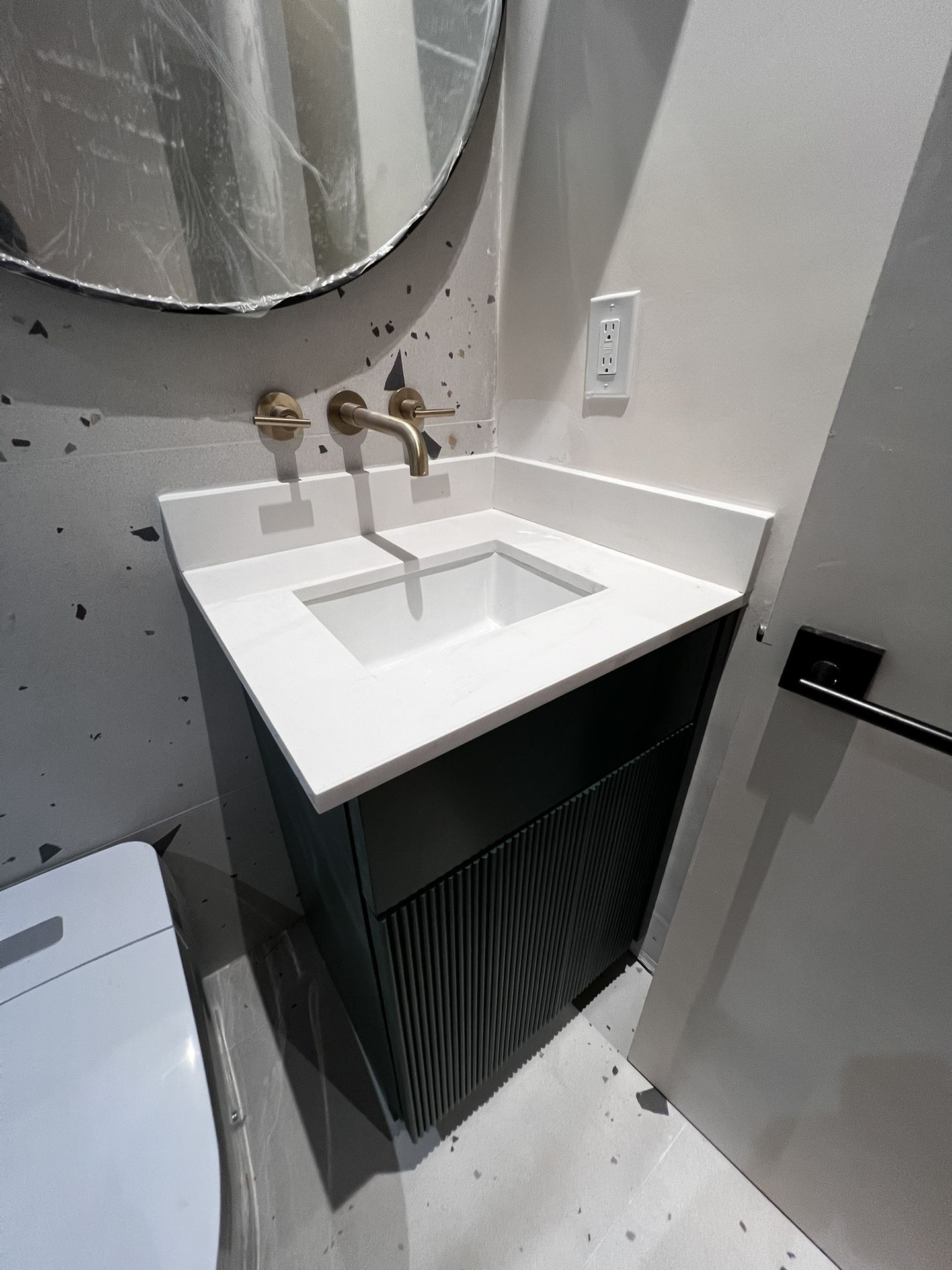 White Quartz Counter Vanity