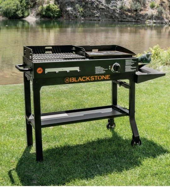 Blackstone Duo 17" Propane Griddle and Charcoal Grill Combo