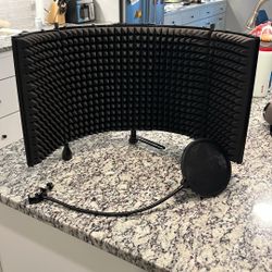 Sound absorption Panel + Boom control For Microphone 