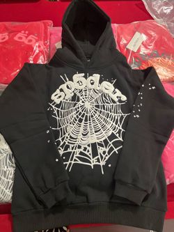 Black sp5der hoodie size M