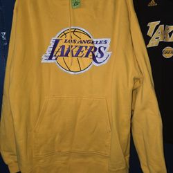 Vintage  NBA Los Angeles Lakers Pull Over Hoodie Jacket Size Large Men's 
