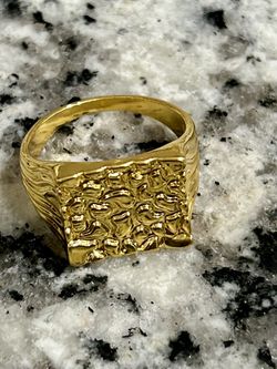 NEW 14 Karat GP Nugget Ring 