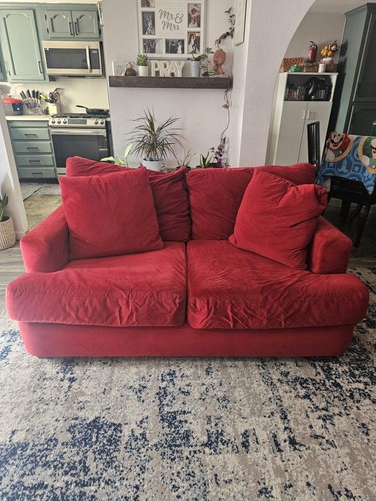 Set Of Red Couches
