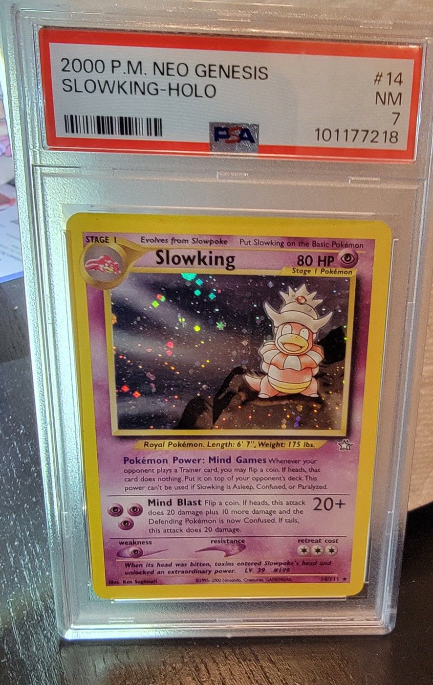 Vintage Pokemon- PSA 7 SLOWKING Neo Genesis PSA7