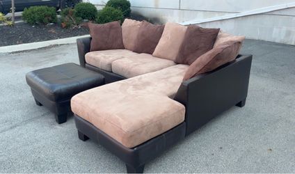 Sectional with Matching Ottoman