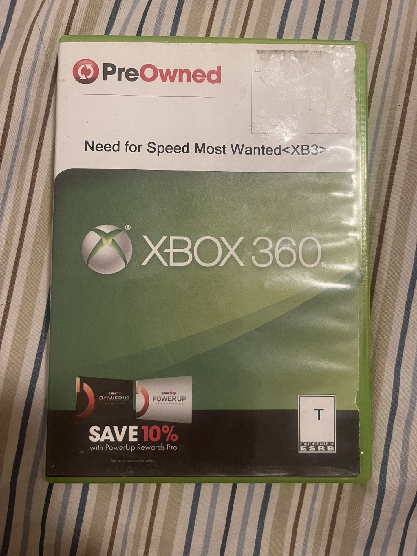 Need for Speed Most Wanted Xbox 360- Gamestop Generic Case, fair Condition.