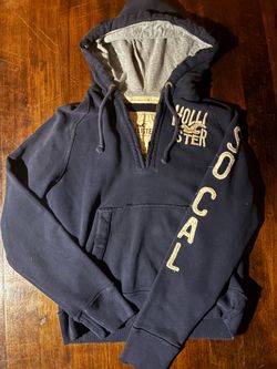 Vintage Hollister Navy Blue Pullover Hoodie