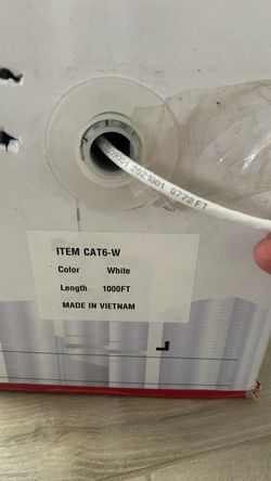 CAT6 225FT White Ethernet Cable