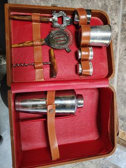 Antique travel bar set.