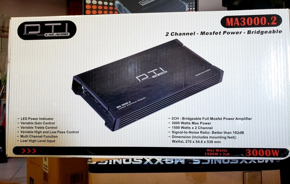3000w 2ch dti hi powered amp brand new beast of an amp