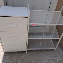 Beautiful Shoe rack and fabric drawer storage.
