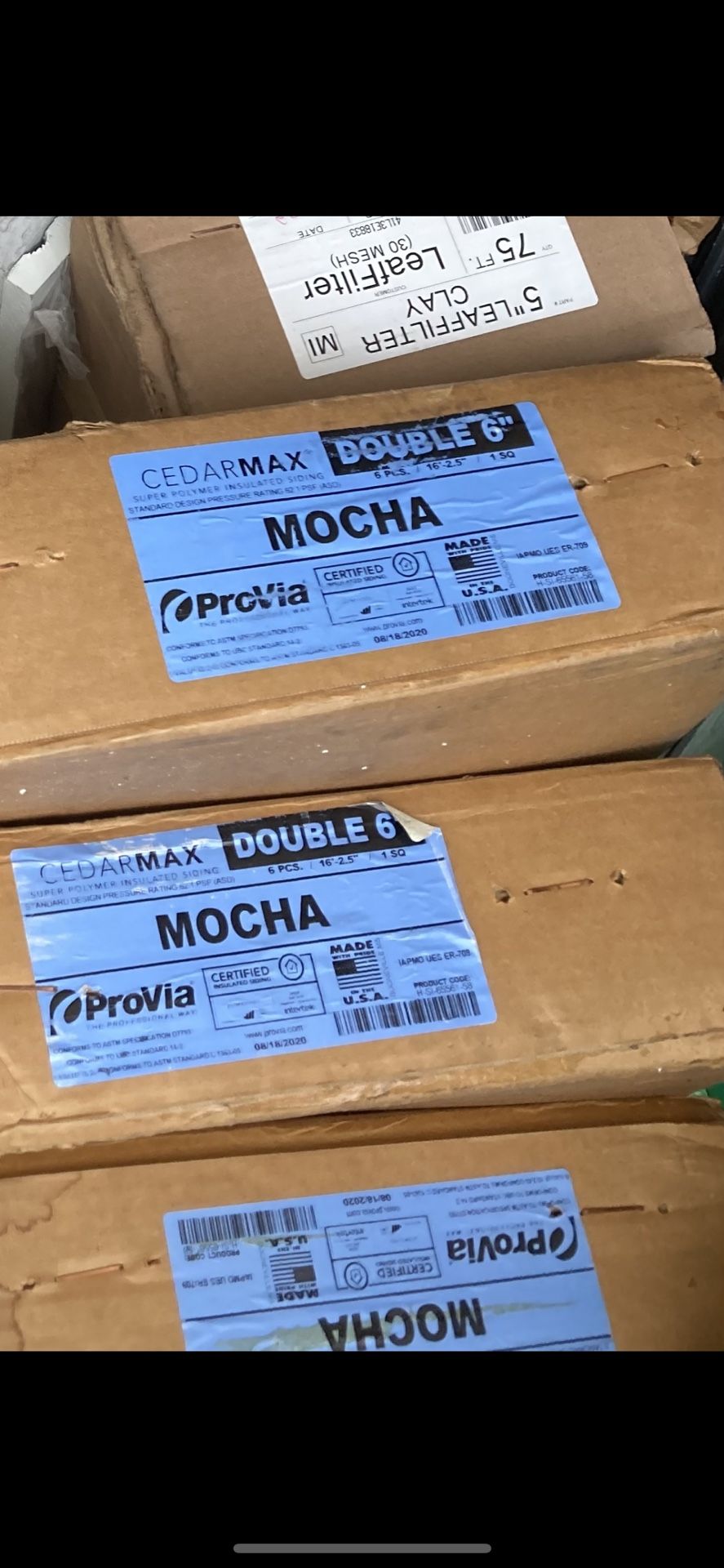 300 Sq Ft Mocha Vinyl Siding