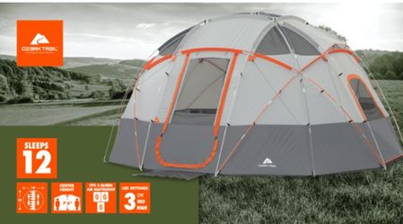 Ozack 12 person basecamp tent w LED lights for Sale in Buena Park