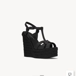 YSL Saint Laurent Wedge Espadrilles