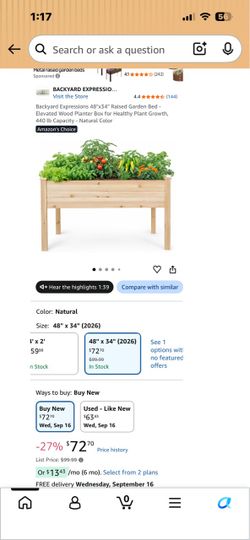 Raised garden bed