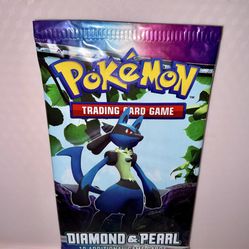 Sealed Pokemon Diamond &Pearl Base 10-Card Lucario Art Booster Pack English Tcg