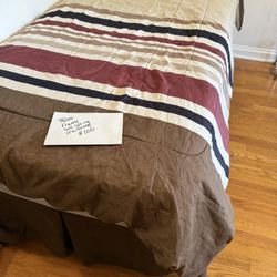 Twin Bed Frame, Box Spring & Mattress