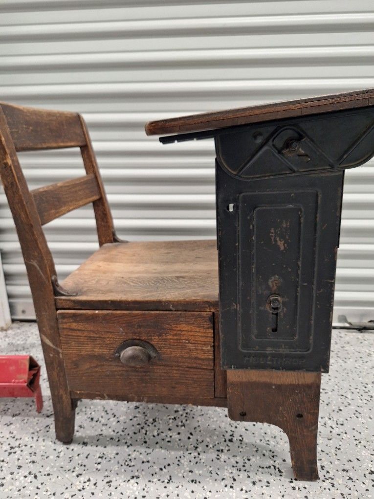 Early 1900 School Desk Antique