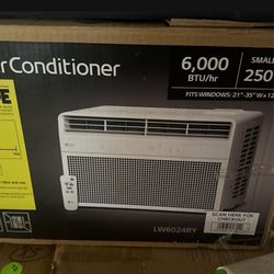 6000 BTU  LG ,TOSHIBA ,GE OR VISSANI WINDOW AC  110 V W REMOTE NEW