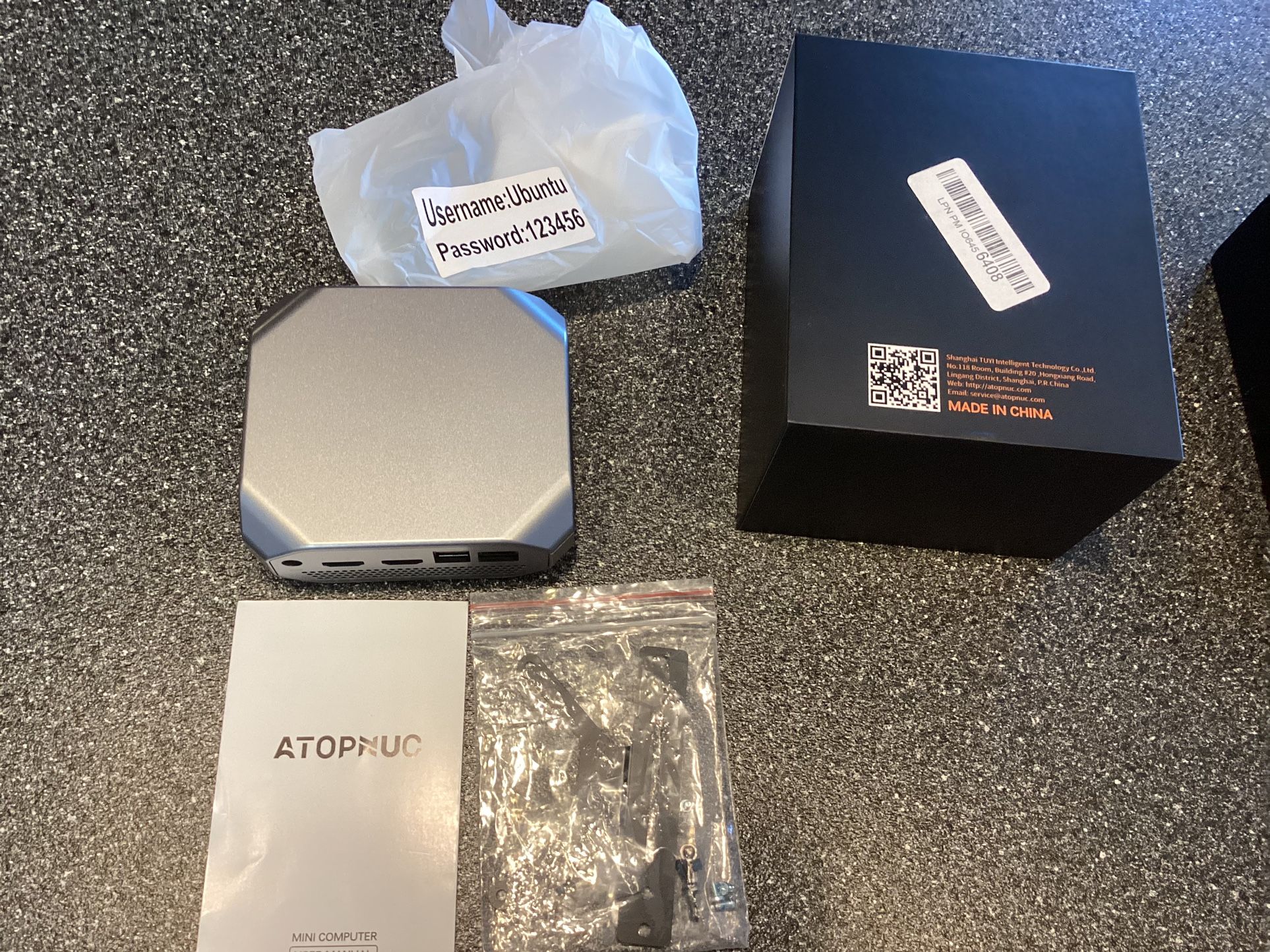 ATOPNUC MINI PC- PORCH PICKUP IN GREENWOOD