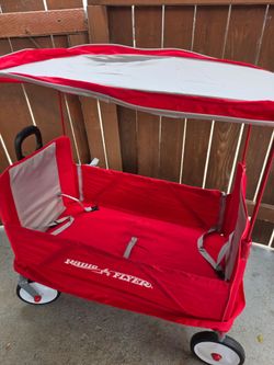 Gently Used Radio Flyer Wagon with Canopy