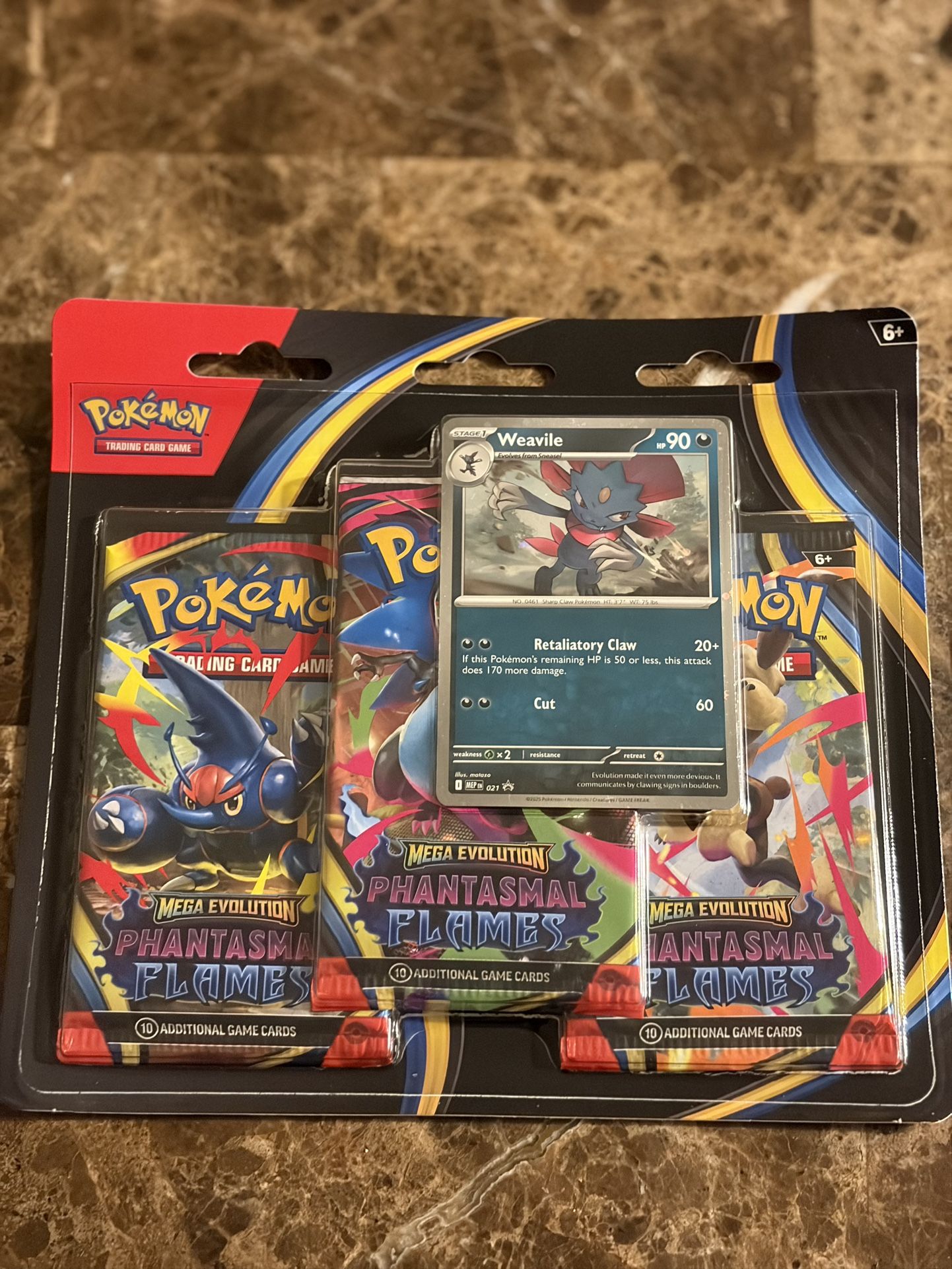 Pokemon Phantasmal Flames 3pk Blister