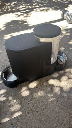 Dog food, and water dispenser