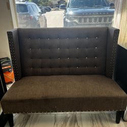 Grey  Tufted Accent Couch