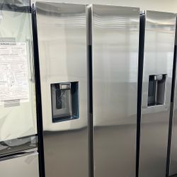 New Open Box Samsung Stainless Steel Side By Side Refrigerator 