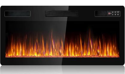 36 inch Ultra thin silence linear electric fireplace insert