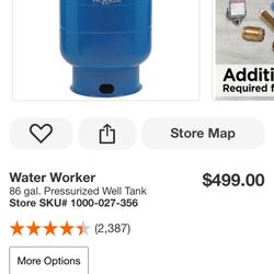 Water Worker 86 gal. Pressurized Well Tank