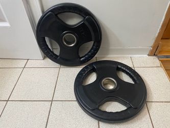 LIKE-NEW 2 25lb bumper plates for Olympic bars
