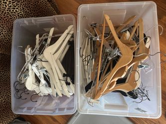 2 bins of hangers