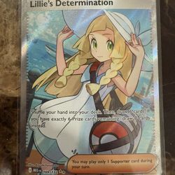 Lillies Determination 169/132 Full Art Supporter Pokemon Card NM
