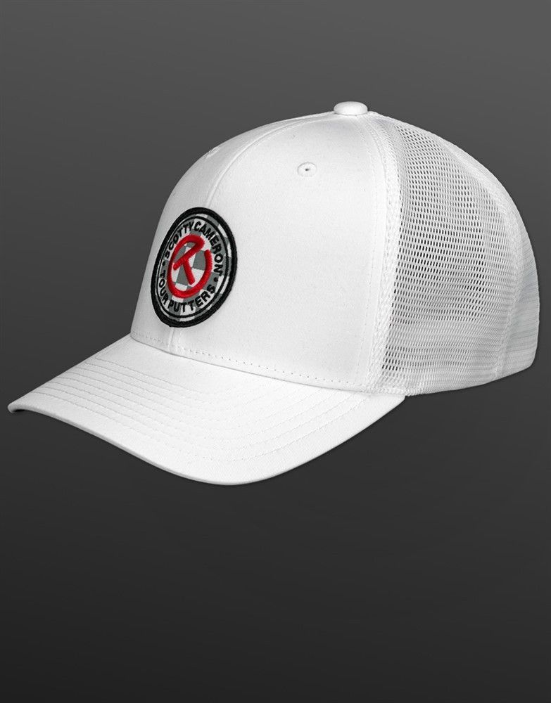 Scotty Cameron White Checkered Circle T Patch Flexfit Trucker Hat